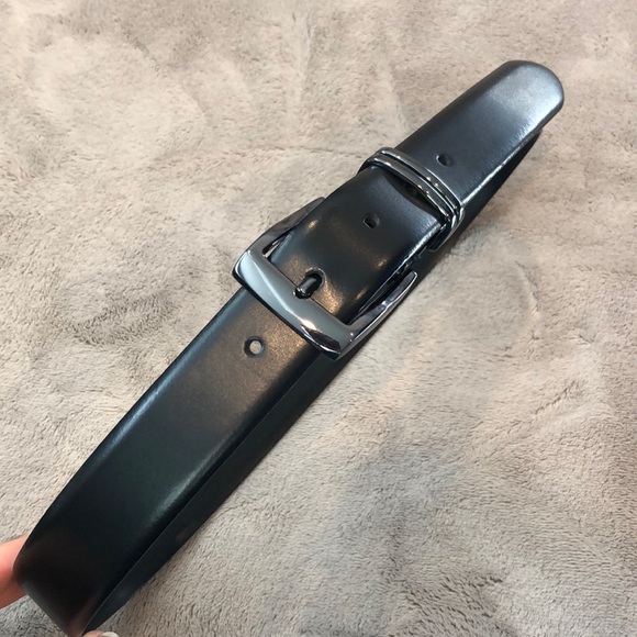 boys black leather belt